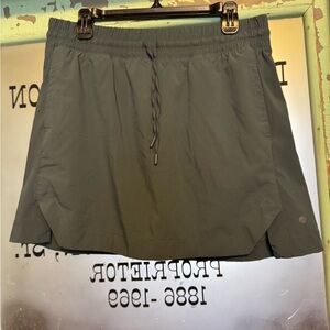 Apana Olive/Gray Green Athletic Skort with Drawstring Waist